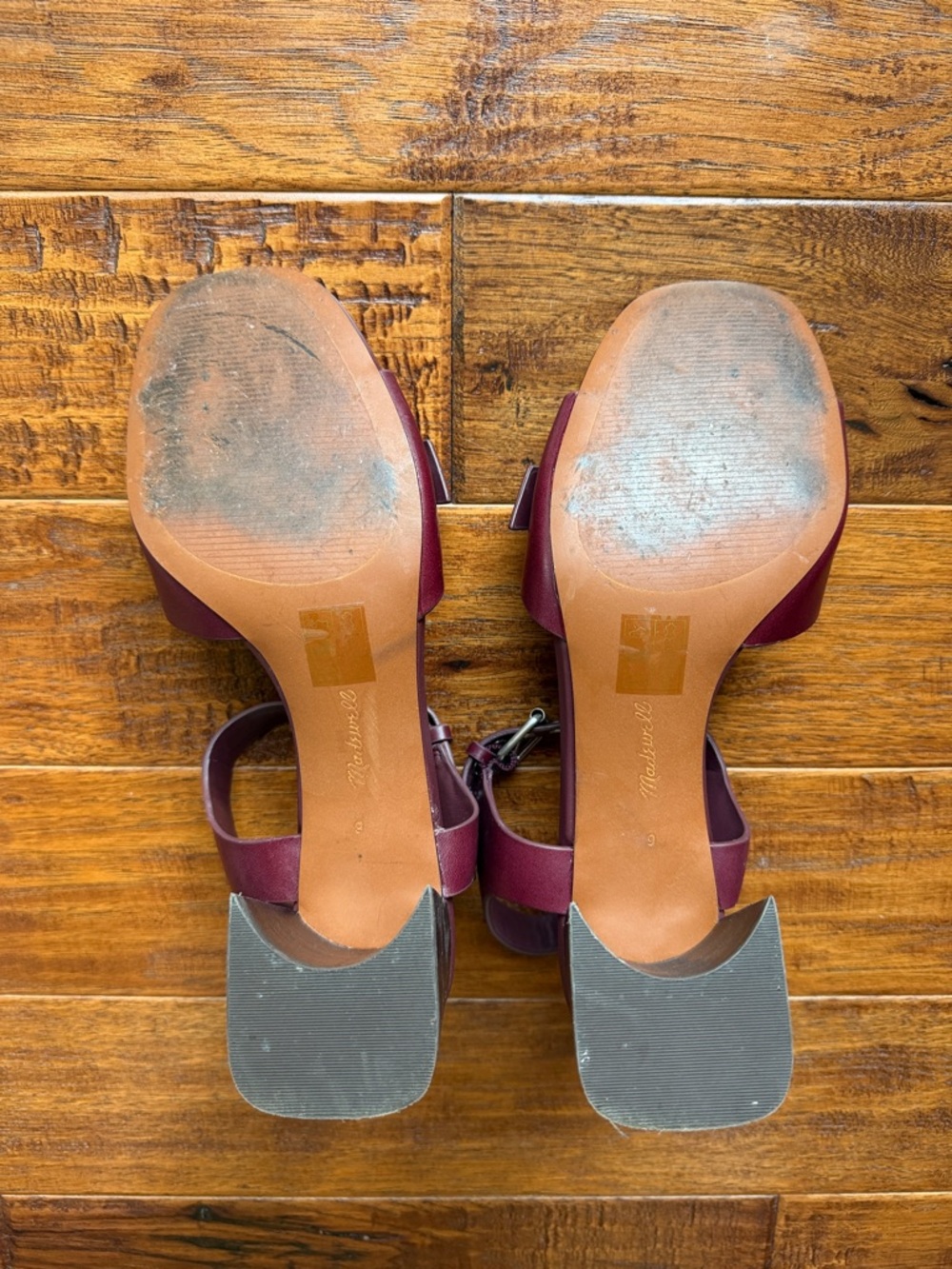 Madewell The Neeka Ankle-Strap Heeled Sandal, Size 9, Color: Dark Cabernet - Picture 3 of 5